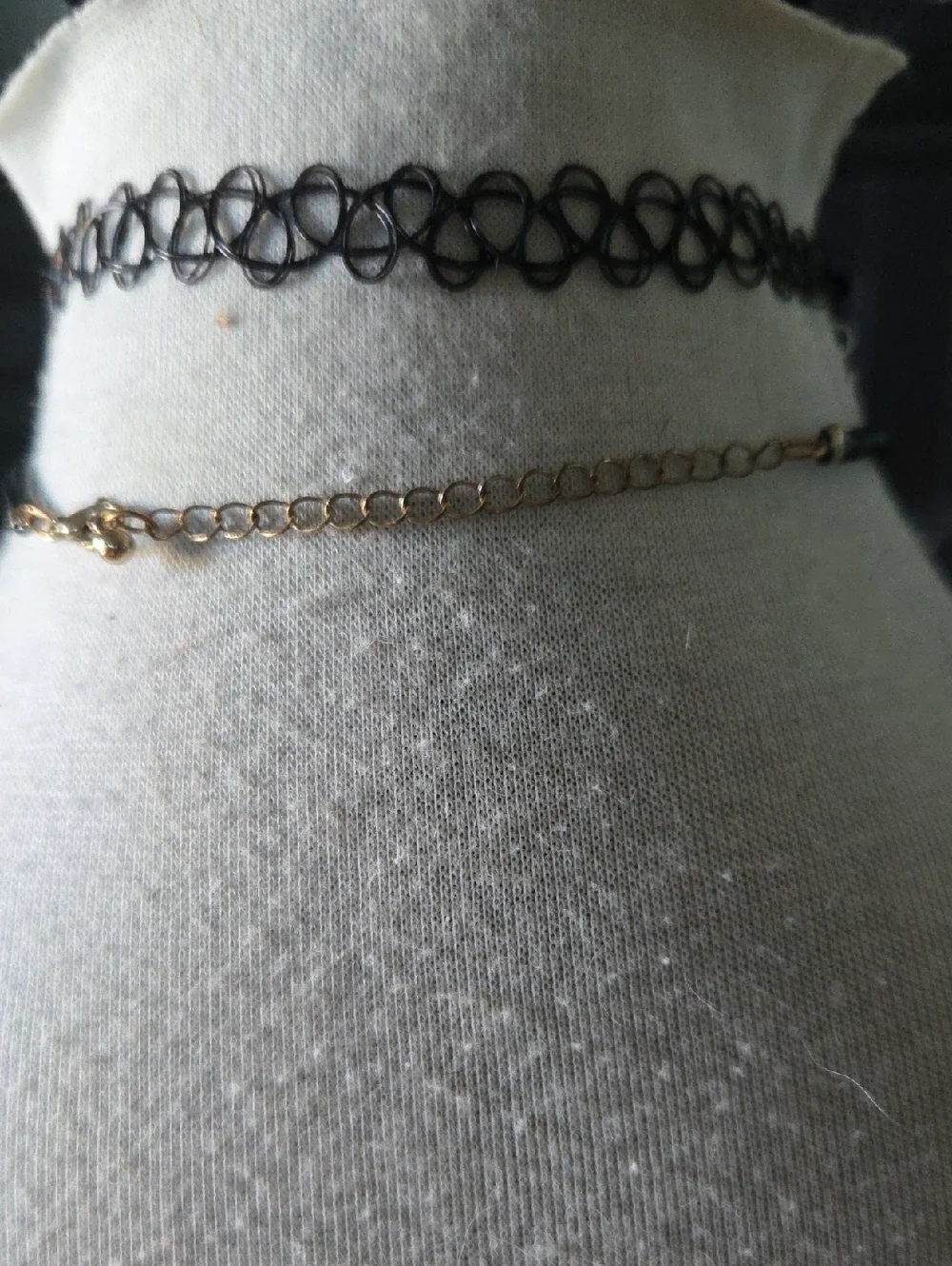 Black Heart Pendant Choker and 90s Tattoo Choker Necklace Set